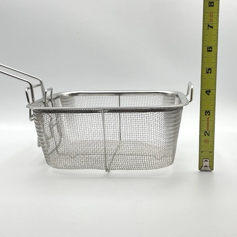 Genuine Copper Chef 8x8 Fry Basket W/ Handle Replacement Fits 9.5